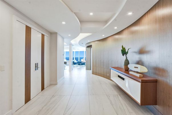 Interior, Marble, Recessed Lighting, Wooden Walls