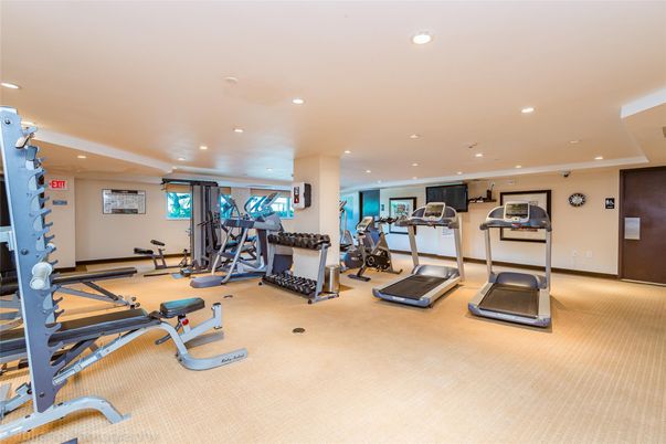 Fitness Equipment, Gym, Interior, Recessed Lighting