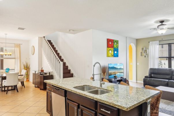 Dining room, Interior, Kitchen, Living room, Pendant Lights