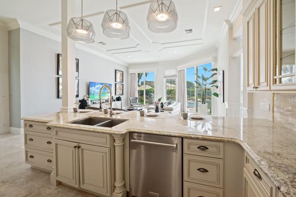 Interior, Kitchen, Pendant Lights, Recessed Lighting, Stainless Steel Appliances