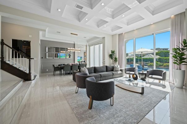 Dining room, Interior, Living room, Pendant Lights, Recessed Lighting