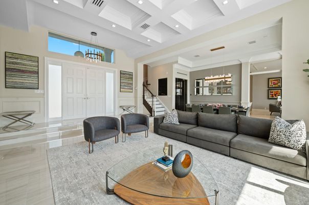 Dining room, Interior, Living room, Pendant Lights, Recessed Lighting