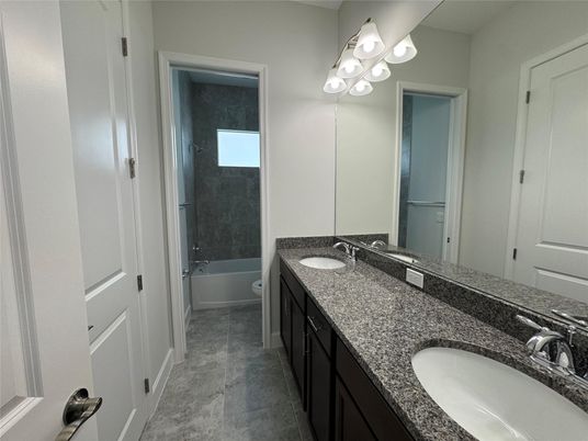 Bathroom, Dual Sink Vanities, Glass Shower, Interior