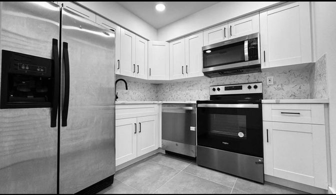 Interior, Kitchen, Recessed Lighting, Stainless Steel Appliances