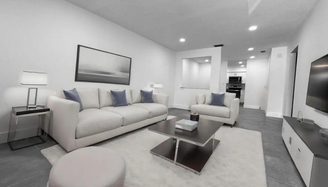 Interior, Living room, Recessed Lighting