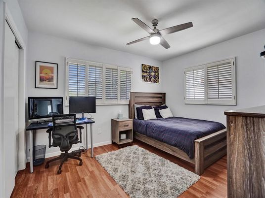 Bedroom, Home Office, Interior, Wood Texture Flooring