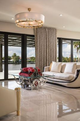 Chandelier, Interior, Living room, Recessed Lighting, Water