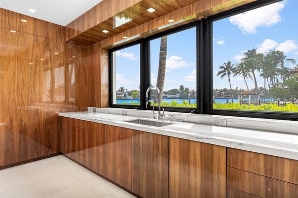 Interior, Kitchen, Recessed Lighting, Wooden Walls