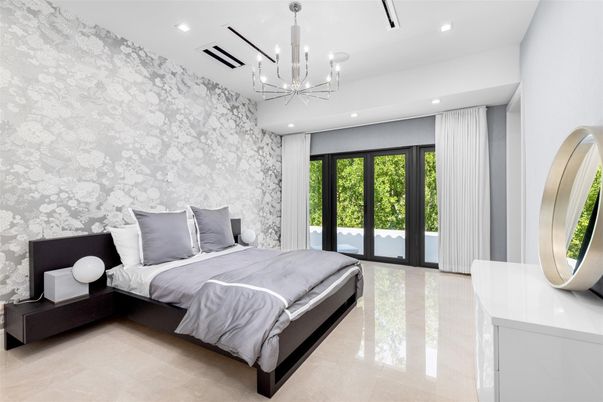 Bedroom, Chandelier, Interior, Recessed Lighting