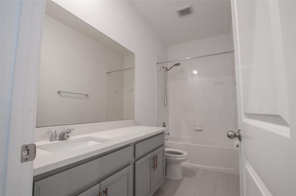 Bathroom, Glass Shower, Interior, Wood Texture Flooring
