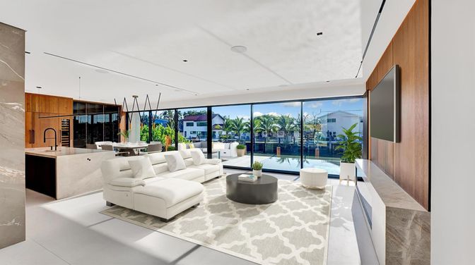 Dining room, Interior, Living room, Pendant Lights, Recessed Lighting