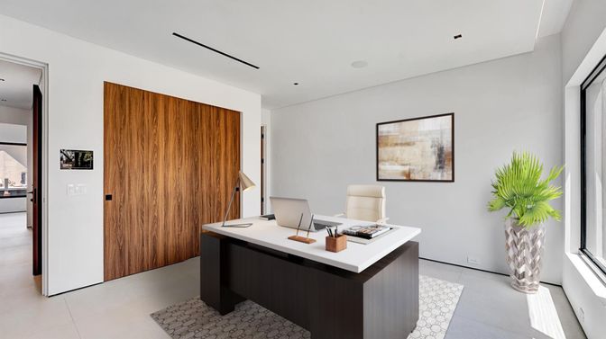 Home Office, Interior, Recessed Lighting