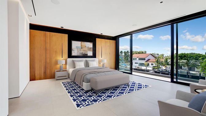 Bedroom, Interior, Recessed Lighting