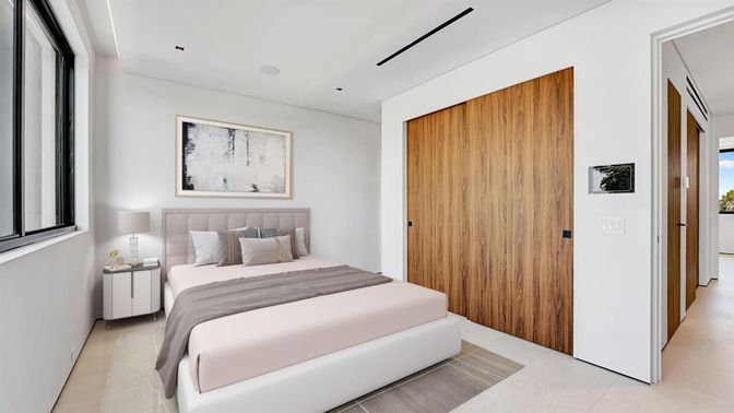 Bedroom, Interior, Recessed Lighting