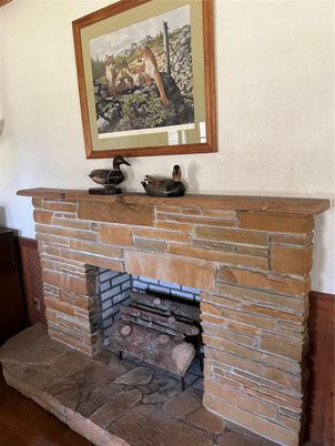 Fireplace, Interior, Wood Texture Flooring