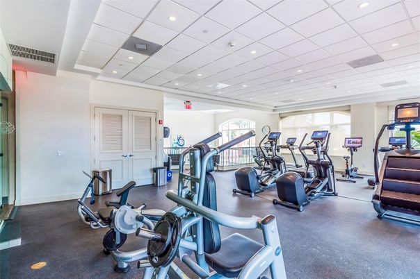 Fitness Equipment, Gym, Interior, Recessed Lighting