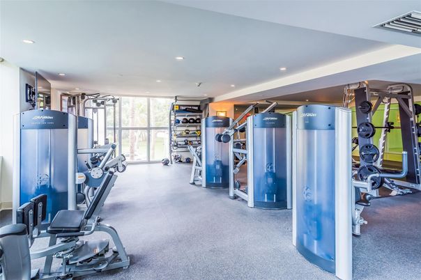 Fitness Equipment, Gym, Interior, Recessed Lighting