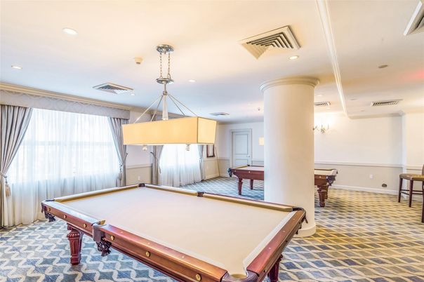 Billiard Table, Game Room, Interior, Pendant Lights, Recessed Lighting