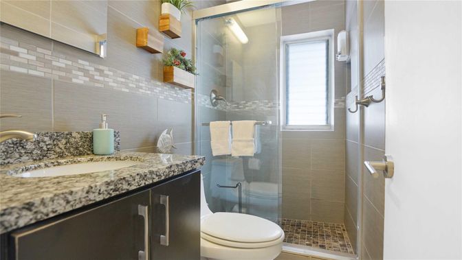 Bathroom, Glass Shower, Interior