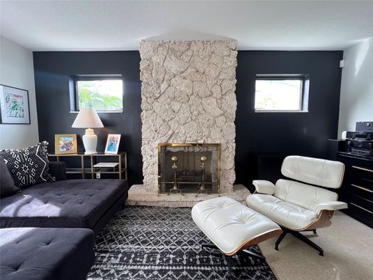 Fireplace, Interior, Living room, Stone Walls