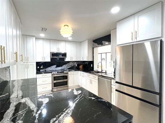 Interior, Kitchen, Recessed Lighting, Stainless Steel Appliances
