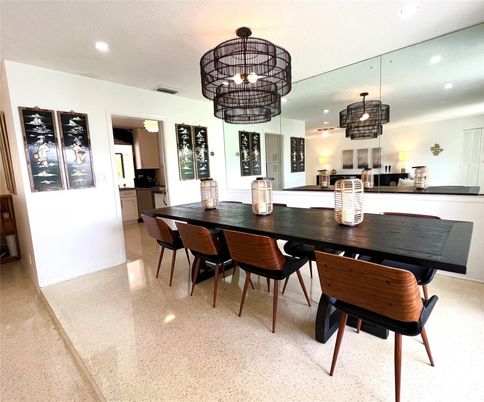 Chandelier, Dining room, Interior, Recessed Lighting