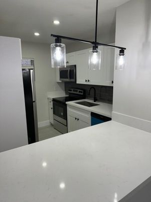 Interior, Kitchen, Pendant Lights, Recessed Lighting, Stainless Steel Appliances