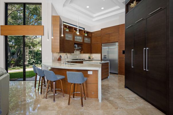 Interior, Kitchen, Pendant Lights, Recessed Lighting, Stainless Steel Appliances