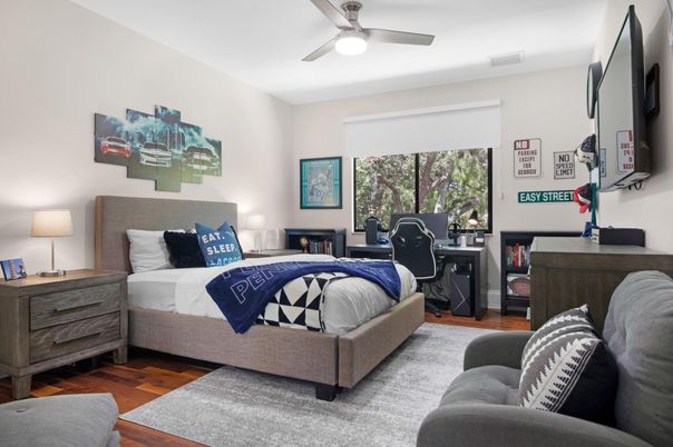Bedroom, Home Office, Interior, Wood Texture Flooring