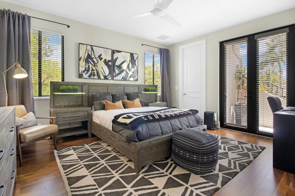 Bedroom, Interior, Wood Texture Flooring