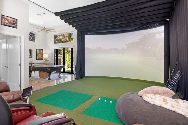 Billiard Table, Game Room, Interior, Pendant Lights