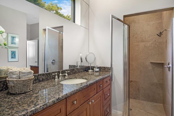 Bathroom, Dual Sink Vanities, Glass Shower, Interior