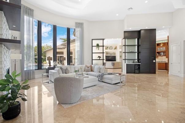 Interior, Living room, Recessed Lighting