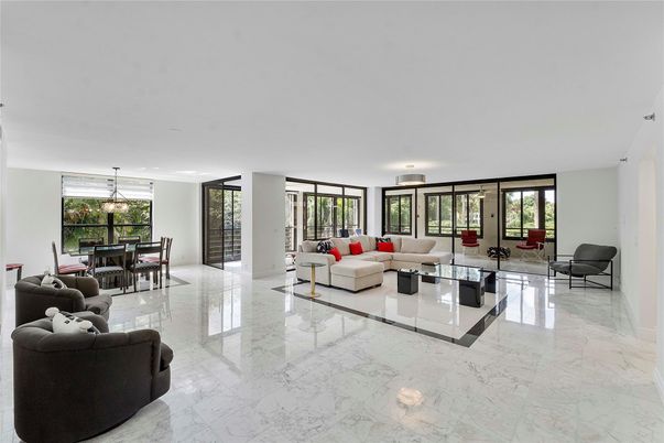 Dining room, Interior, Living room, Marble, Pendant Lights