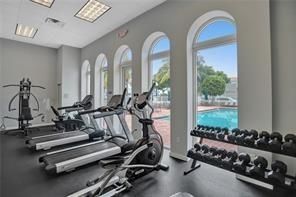 Fitness Equipment, Gym, Interior, Recessed Lighting