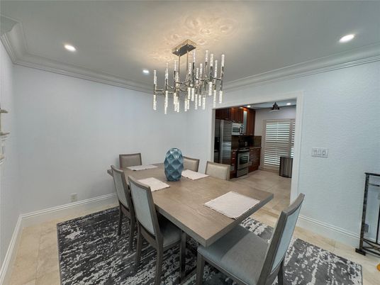 Dining room, Interior, Kitchen, Pendant Lights, Recessed Lighting
