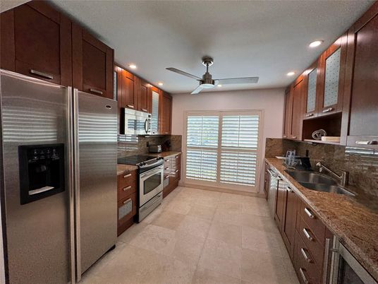 Interior, Kitchen, Recessed Lighting, Stainless Steel Appliances