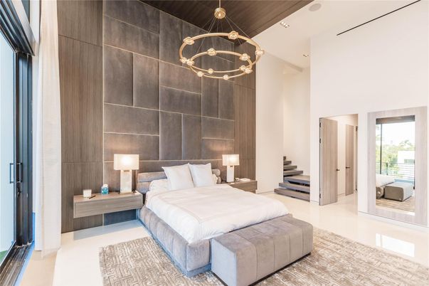Bedroom, Interior, Pendant Lights, Recessed Lighting