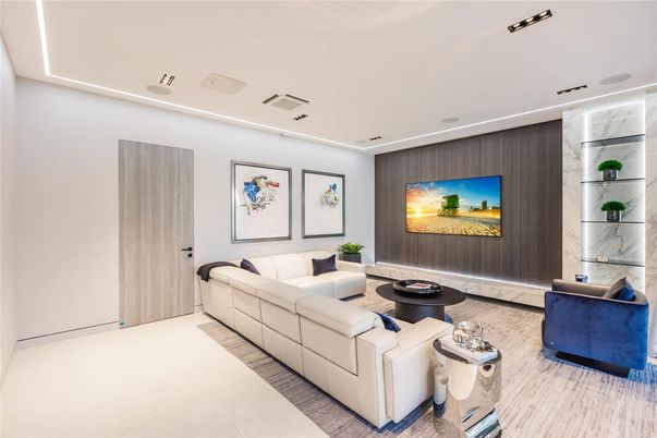 Interior, Living room, Recessed Lighting