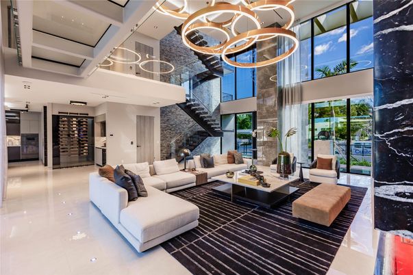 Interior, Living room, Pendant Lights, Recessed Lighting