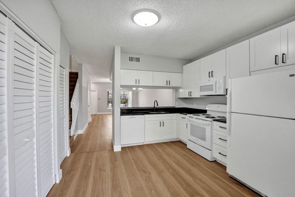 Interior, Kitchen, Wood Texture Flooring