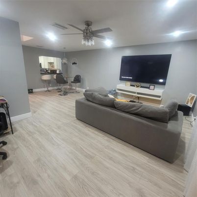 Dining room, Interior, Living room, Recessed Lighting, Wood Texture Flooring
