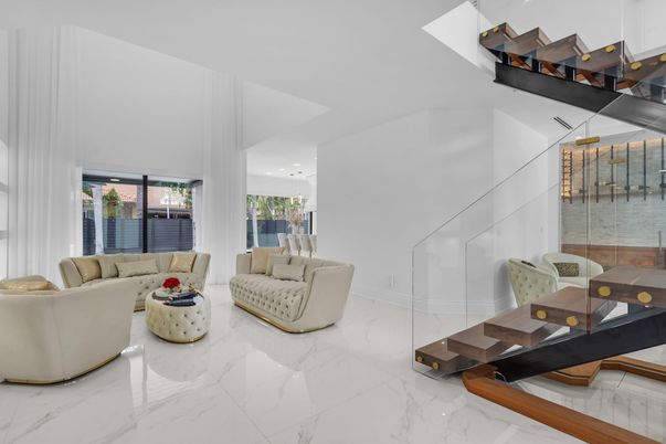 Interior, Living room, Marble, Recessed Lighting