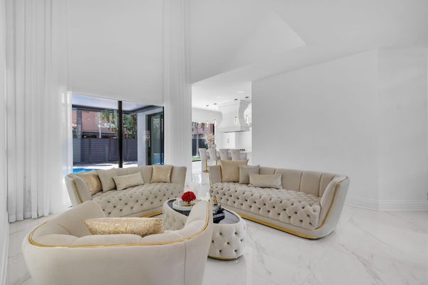 Interior, Kitchen, Living room, Marble, Pendant Lights, Recessed Lighting