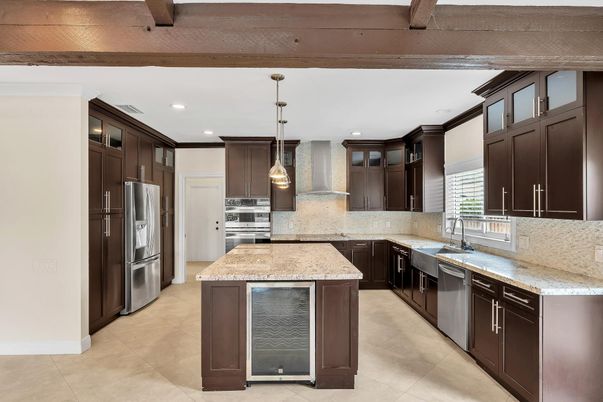 Interior, Kitchen, Pendant Lights, Recessed Lighting, Stainless Steel Appliances