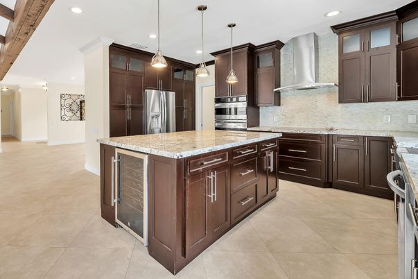 Interior, Kitchen, Pendant Lights, Recessed Lighting, Stainless Steel Appliances