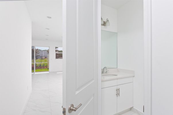 Bathroom, Interior, Marble, Recessed Lighting
