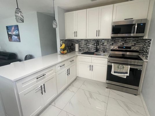Interior, Kitchen, Marble, Stainless Steel Appliances