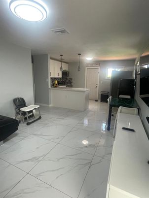 Interior, Kitchen, Marble, Pendant Lights