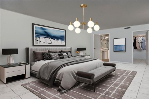 Bedroom, Interior, Pendant Lights